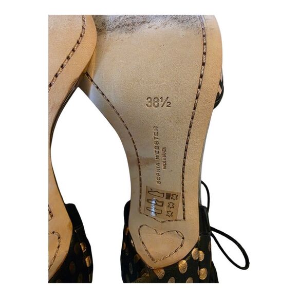 SOPHIA WEBSTER FOR J. CREW Pippa Pumps - Gold & Black - Size 38 1/2 - Picture 9 of 9